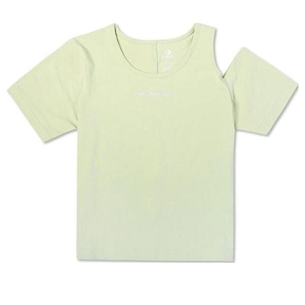 

Футболка twisted knits slim asymmetrical t-shirt 'green' Converse, зеленый