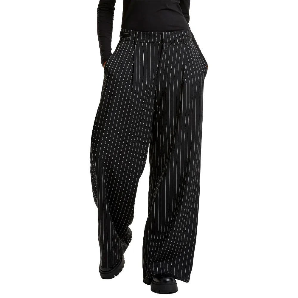 

Брюки Urban Classics Pinstripe Wide Leg, черный