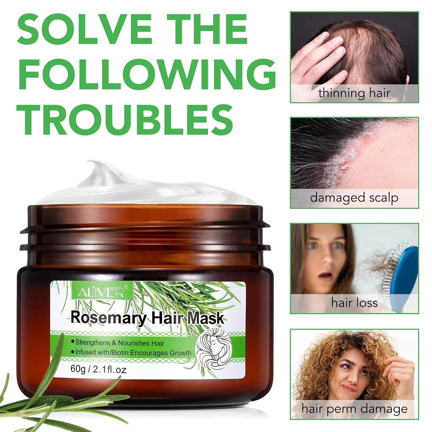 Маска для волос «Rosemary Strengthening Hair Masque» от Organics Cjztp — фото 3