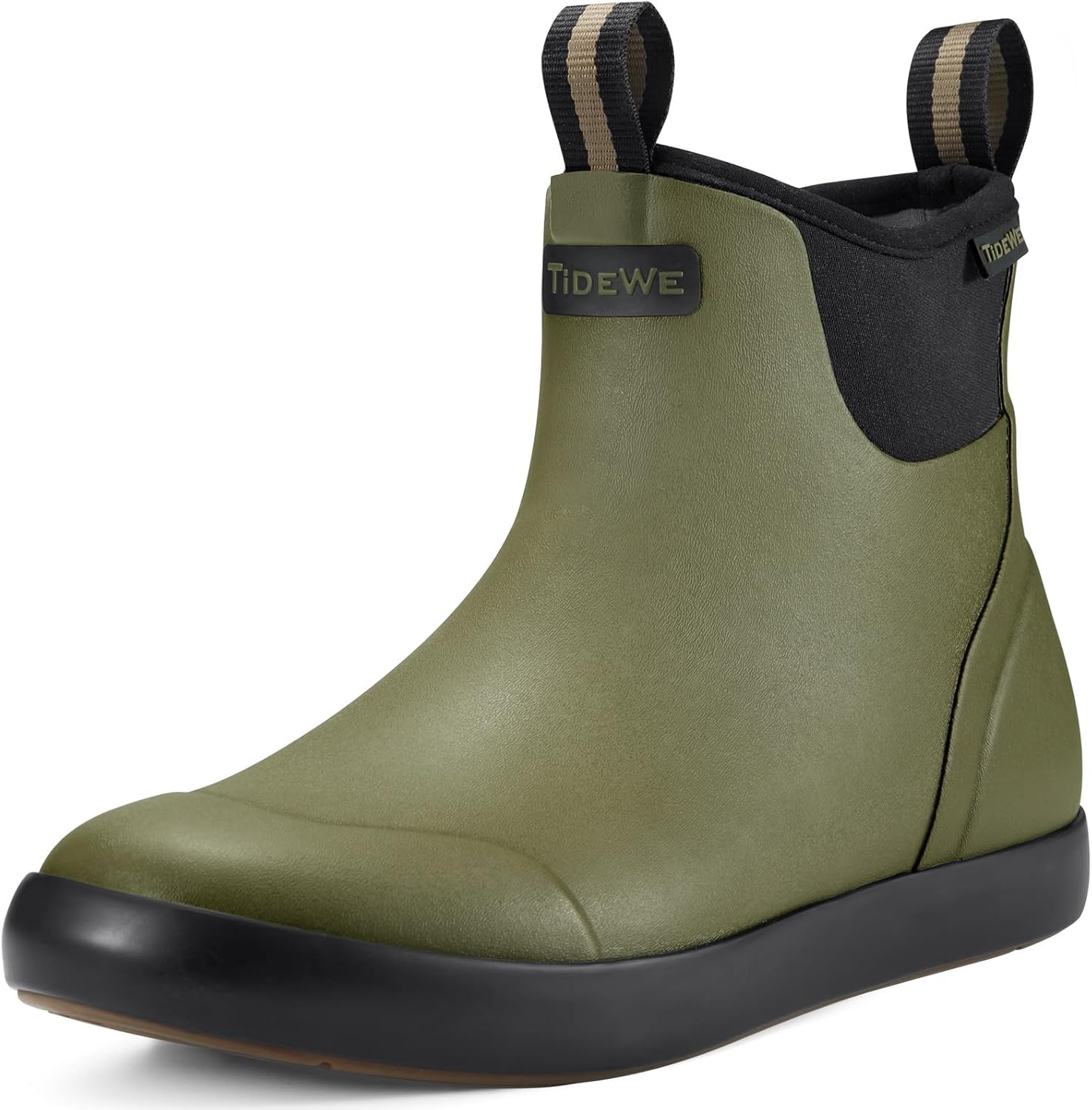 

Ботинки TIDEWE для мужчин, водонепроницаемые рыбацкие ботинки, слипоны из неопрена и резины до щиколотки для дождливой погоды и лодочных прогулок (черно-оранжевые, светло-серые и серо-коричневые, размеры 7-14)
