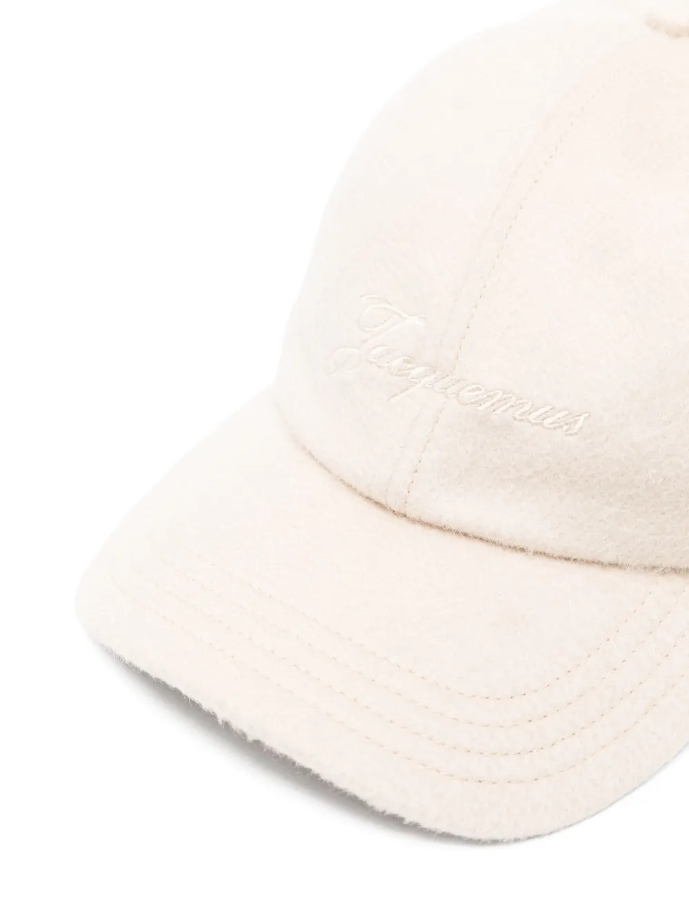 Бейсболка с вышитым логотипом Jacquemus, светло-бежевый — фото 3