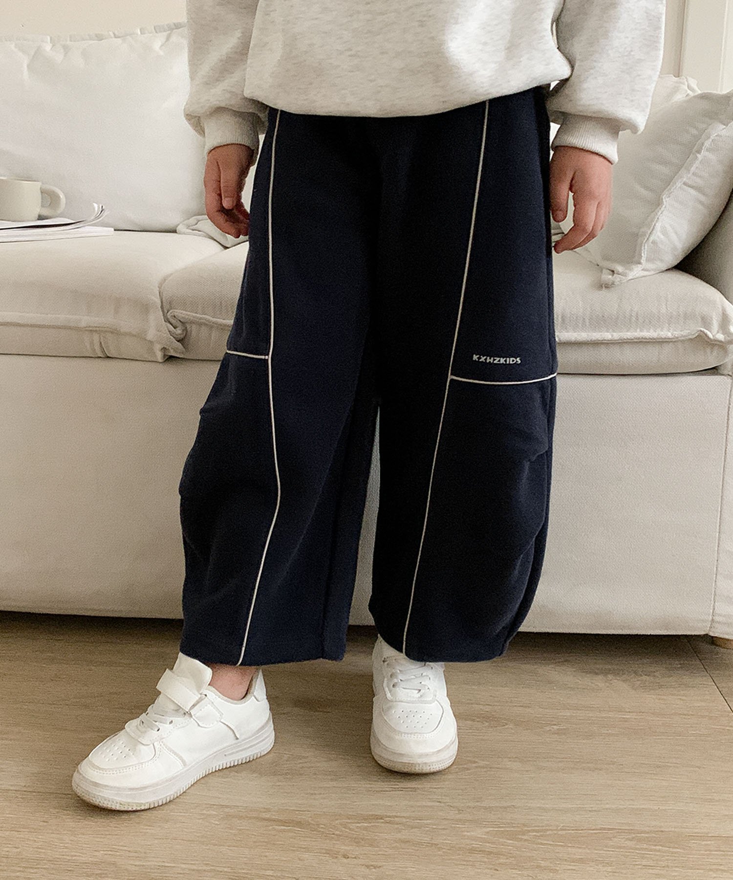 Детские спортивные штаны в полоску [aimoha-KIDS-] Aimoha Kids, Navy — фото 2