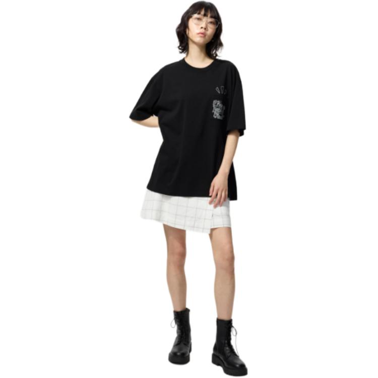 UNIQLO Футболка WANGZHERONGYAO LIANMINGKUAN Glory Of Kings совместная модель SS25 унисекс черная — фото 4
