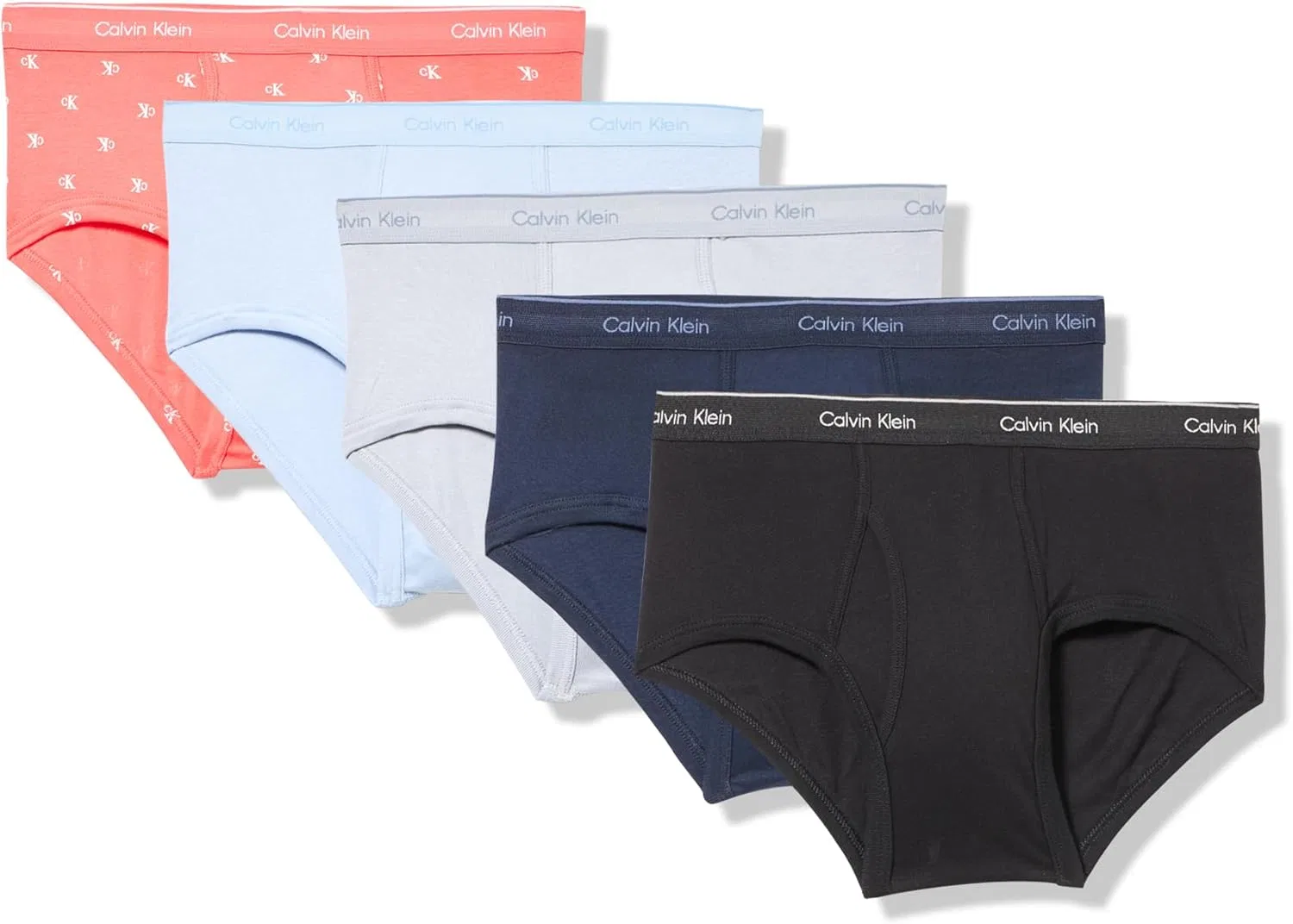 Брифы Calvin Klein, Shoreline, Misty Grey, Diamond Logo W/Punch Pink, Breezy Blue, Black