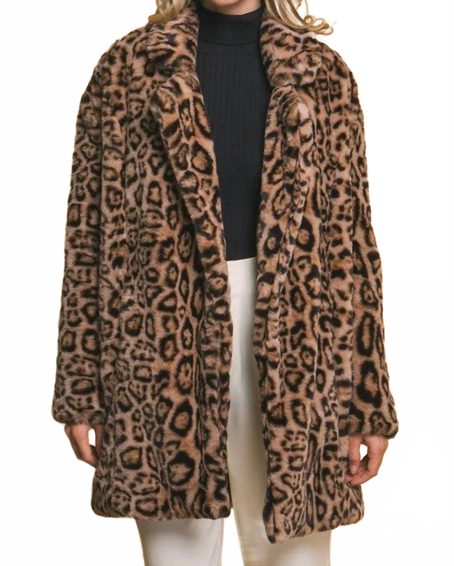 

LOVE TREE Куртка из искусственного меха с леопардовым принтом