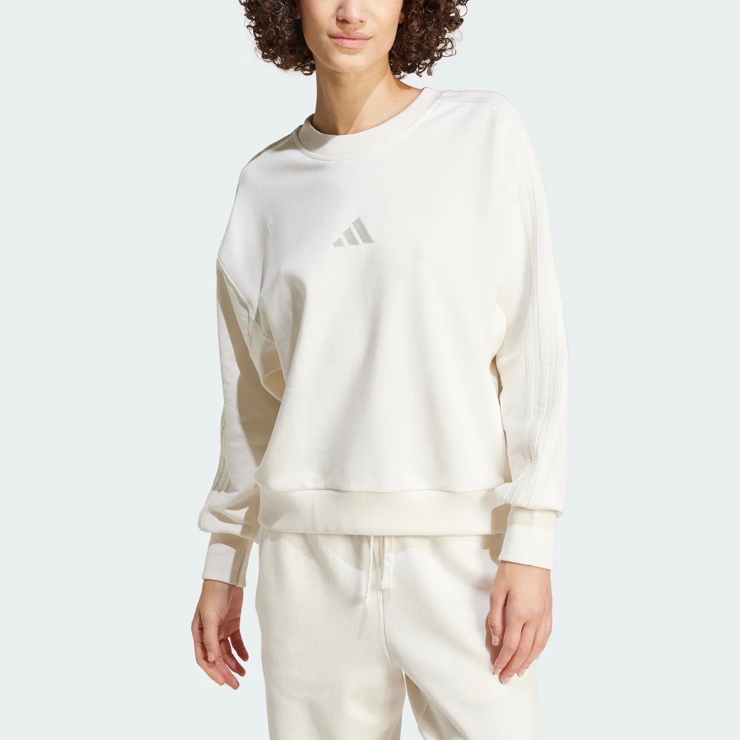 Женский свободный свитшот Adidas All Szn French Terry, цвет Off White