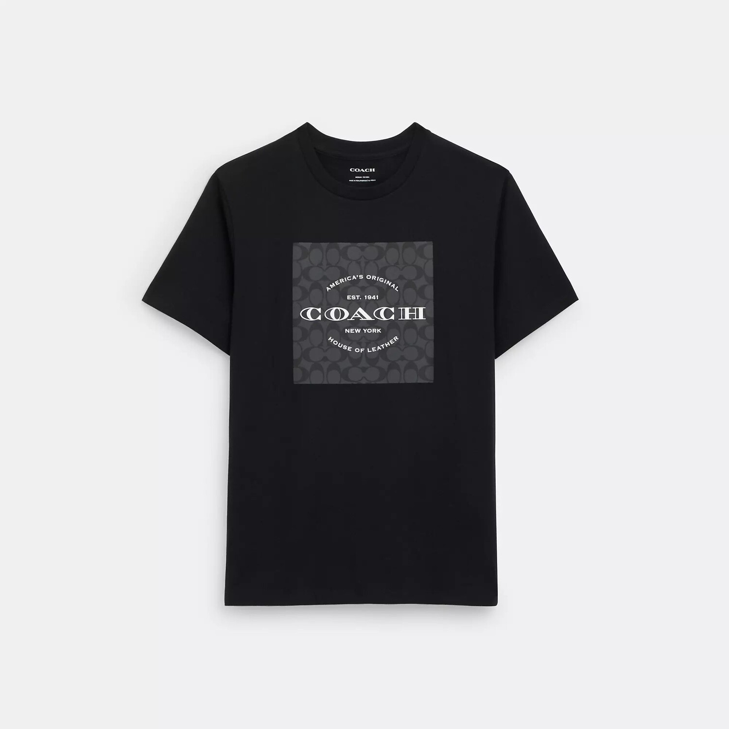 

Квадратная футболка Coach Outlet Signature из органического хлопка, черный