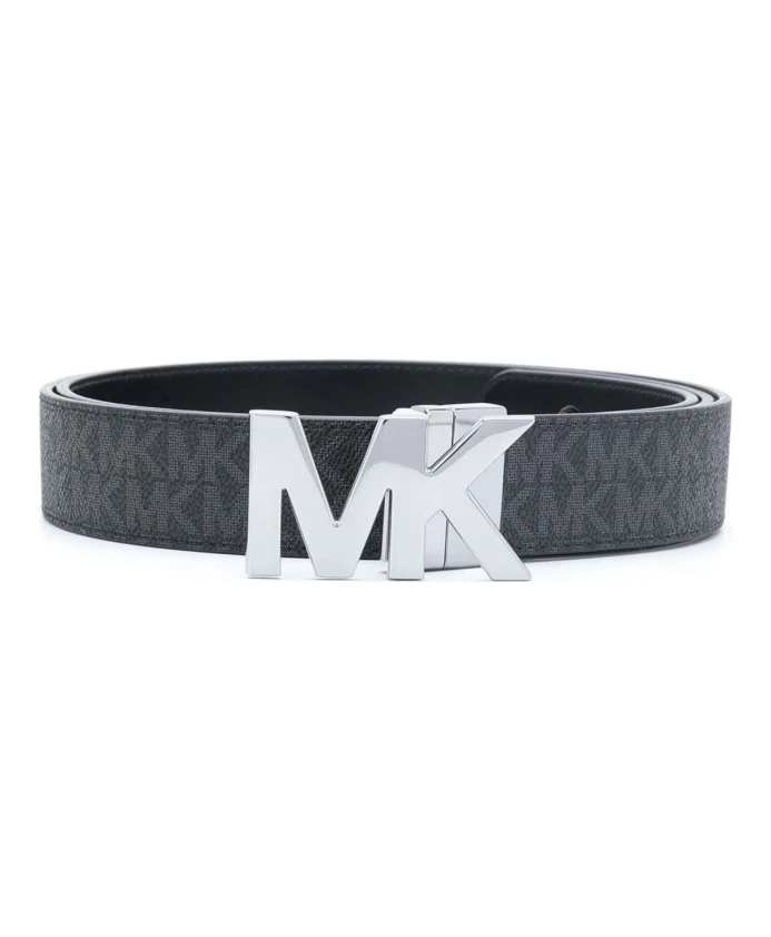 

Черный кожаный ремень с пряжкой Michael Kors, черный