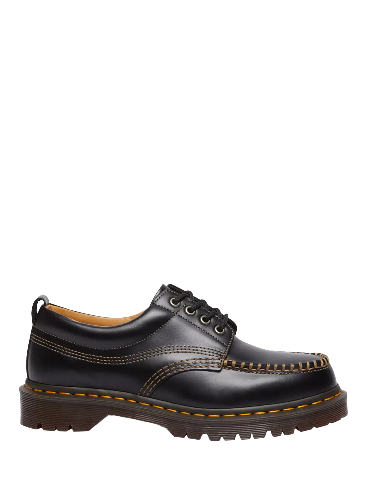 Кожаные лодочные туфли Lowell, черные, аналиновые Dr. Martens