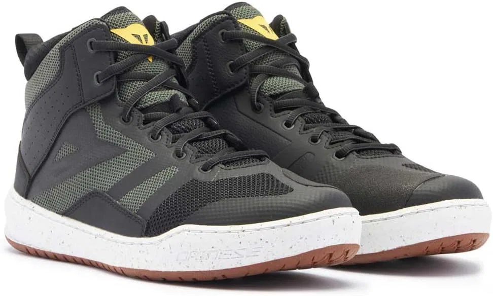 Мужские летние мотоциклетные кроссовки Dainese Suburb Air, текстиль, Black White Army Green