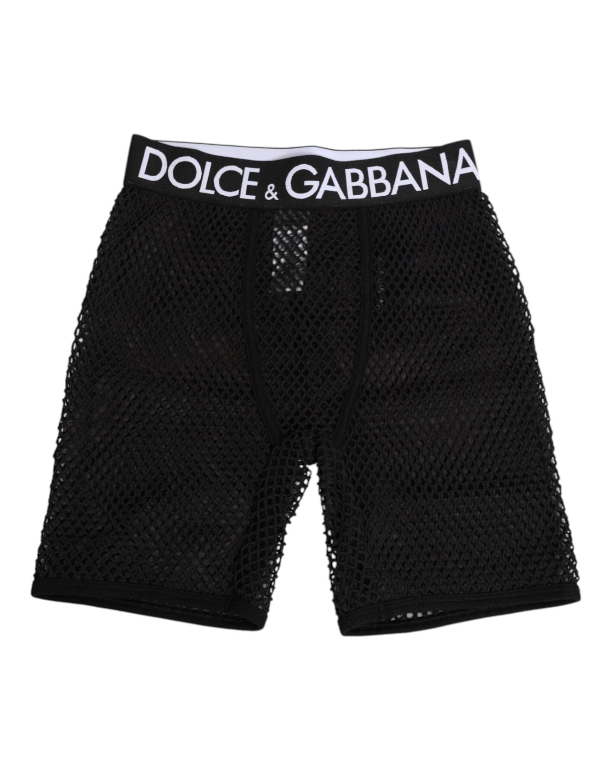 Черные хлопковые шорты с логотипом, брюки миди, нижнее белье Dolce & Gabbana, черный — фото 2