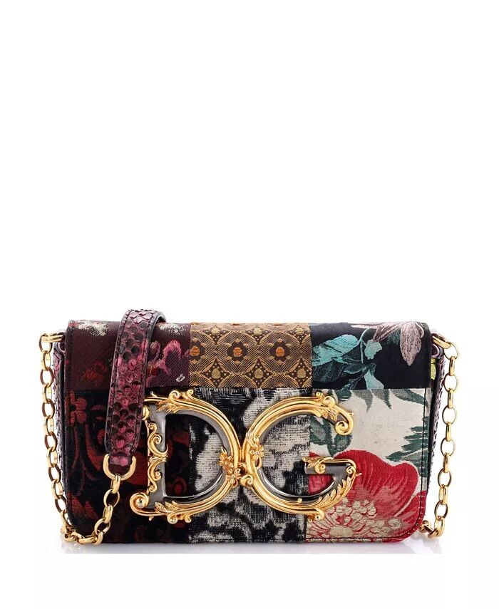 

Клатч-цепочка DG Girls разноцветный пэчворк со змеиной кожей Pre-Owned Dolce & Gabbana, мультиколор