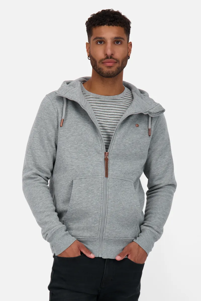 

Толстовка с капюшоном Alife & Kickin "TrasherAK A Hooded Sweat Jacket Men", цвет Steal Melange