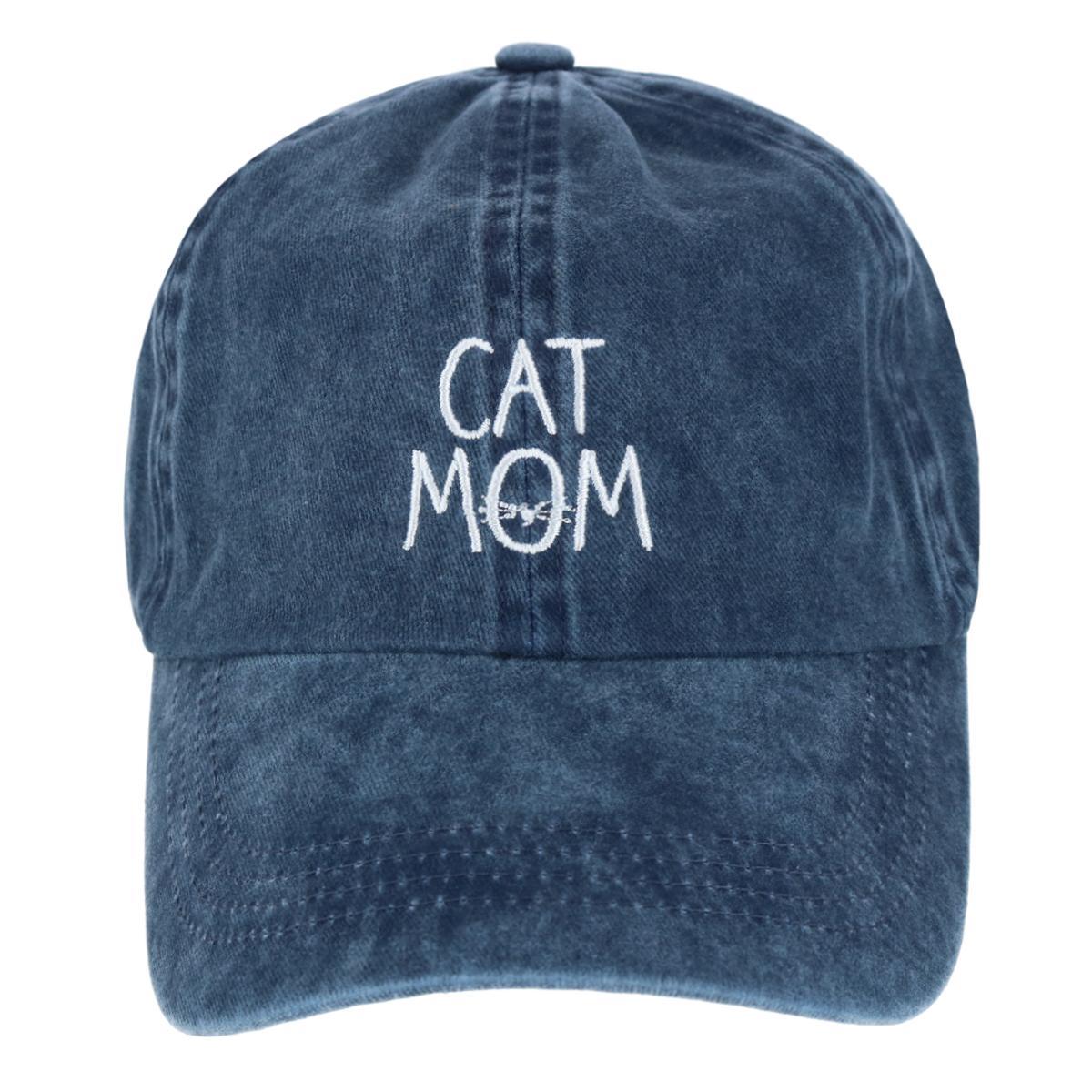 

Женская бейсболка Cat Mom David & Young, темно-синий