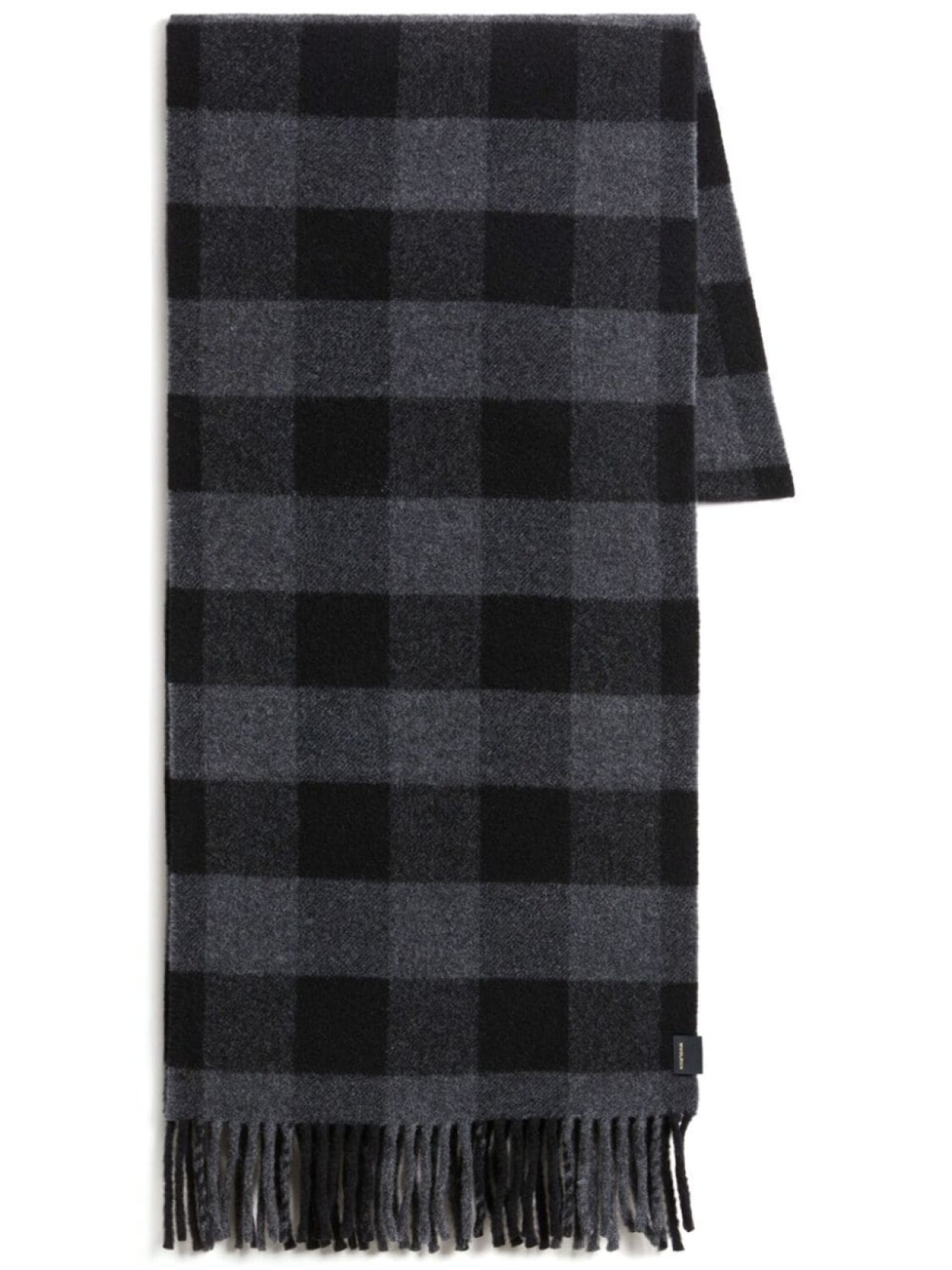 

Woolrich шарф с бахромой по краю в клетку, серый