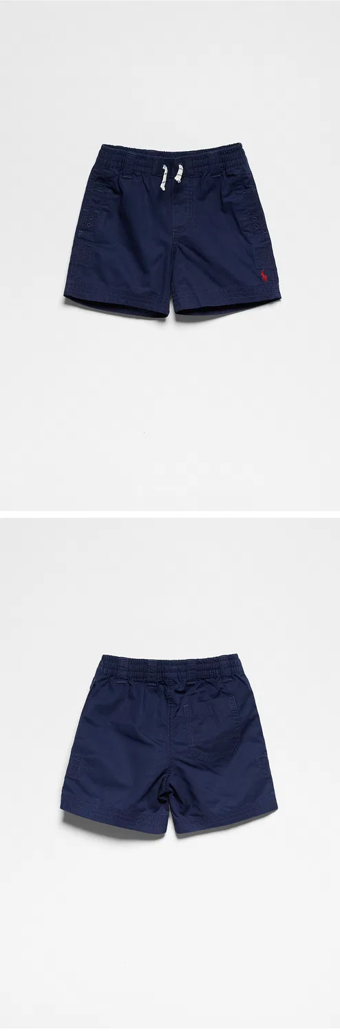 Детские хлопковые чиносы на шнурке тёмно-синего цвета от Polo Ralph Lauren Children — фото 3