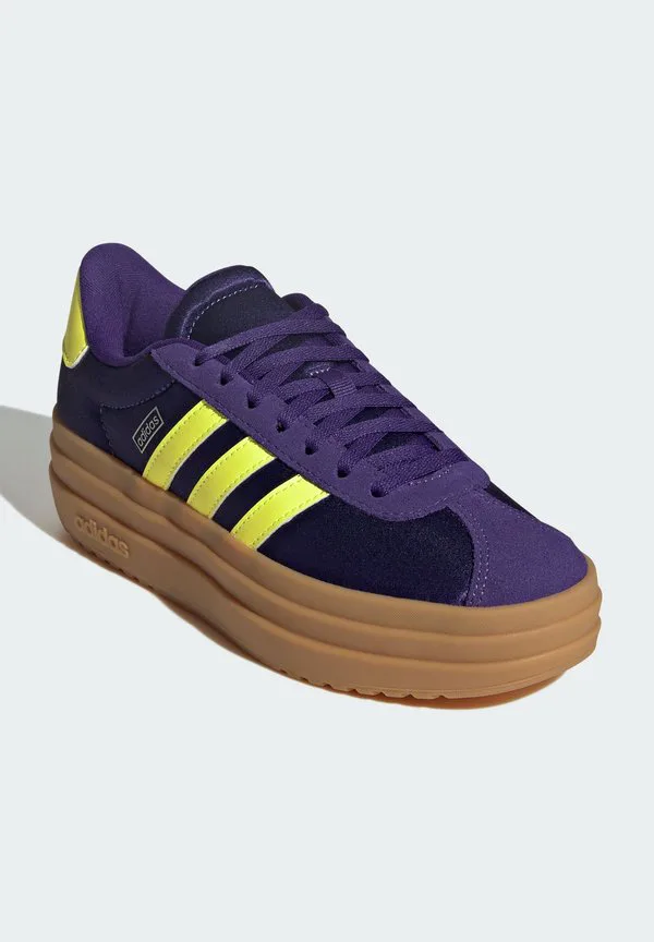 Vl court bold jq1875 унисекс кроссовки для ходьбы bliss Adidas Performance, Collegiate Purple Hi Res Yellow Silver Metallic — фото 2