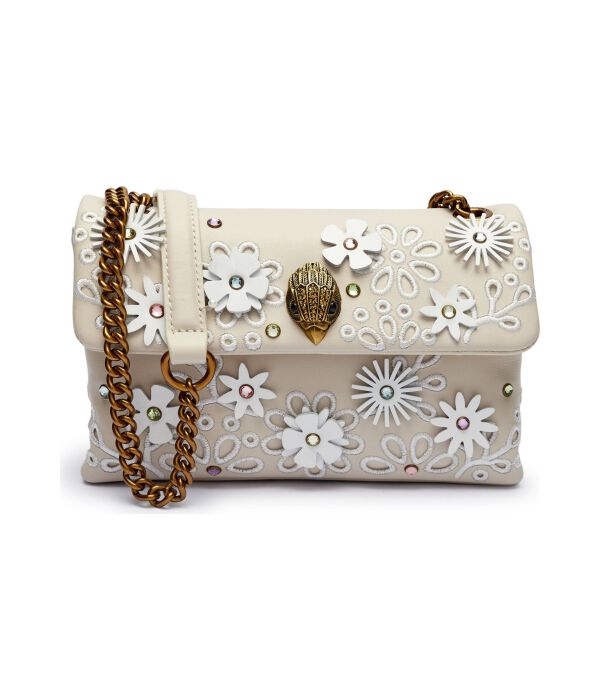 

Кожаная сумочка Kensington Flower Kurt Geiger, экрю