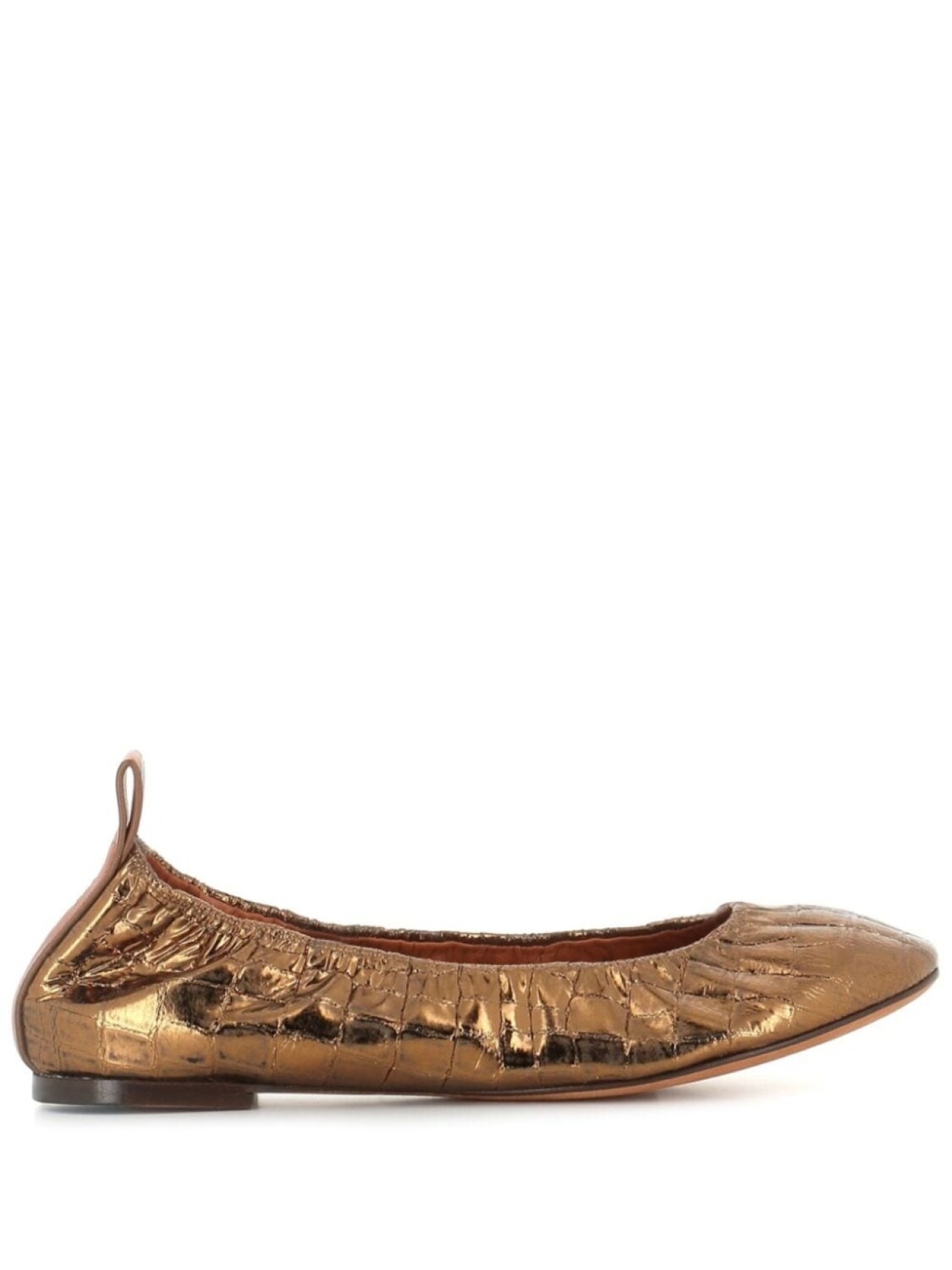 

Lanvin балетки из кожи с эффектом крокодила, золотистый