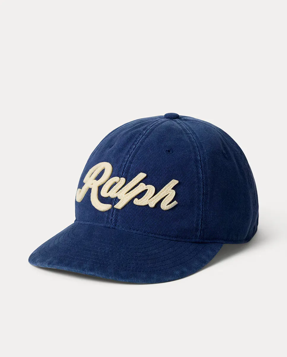 

Кепка мужская из твила с аппликацией Polo Ralph Lauren, темно-синий