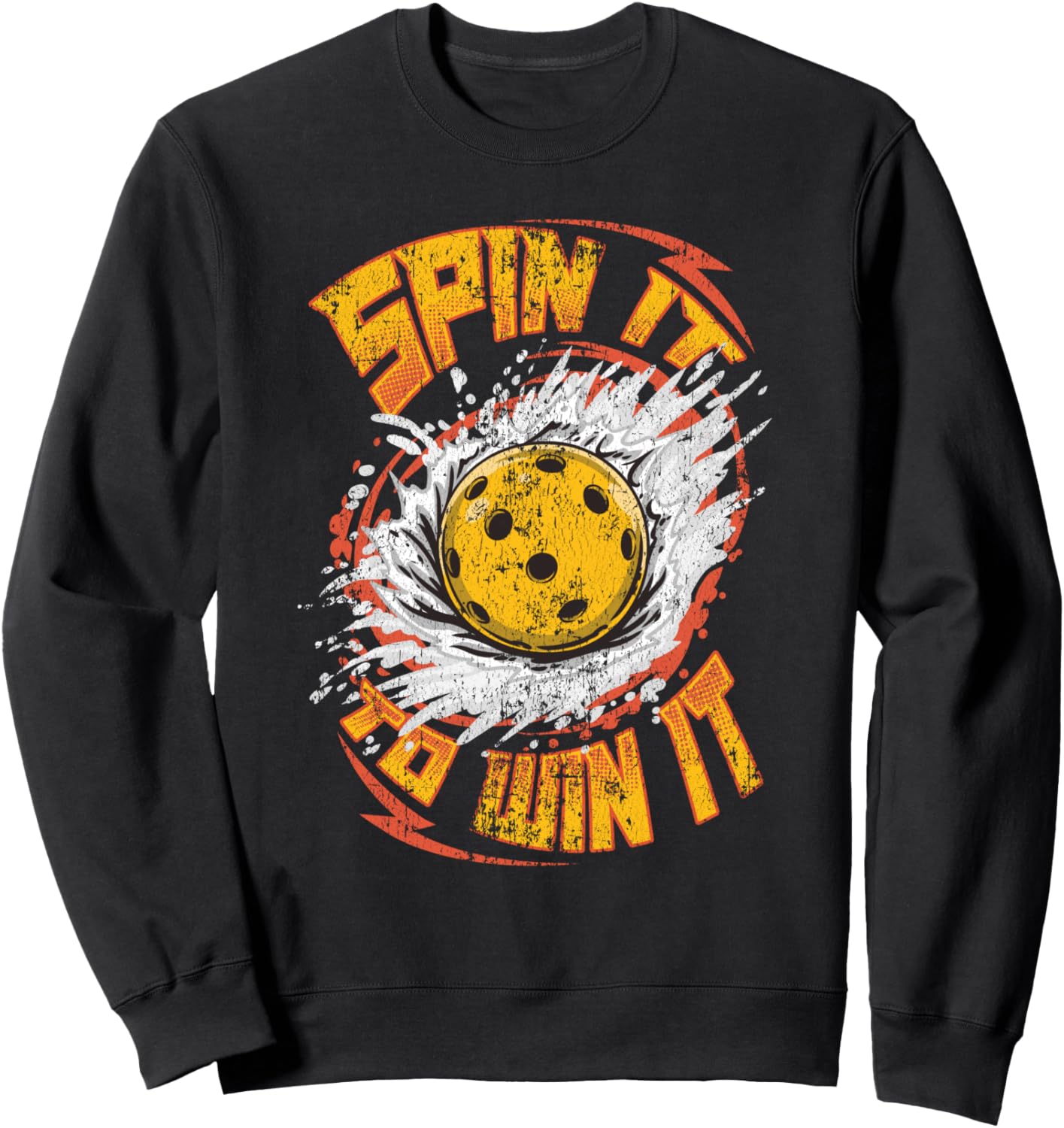 

Забавная толстовка с надписью «Крути и выигрывай!» для игрока в пиклбол. Милая и смешная толстовка для фаната Four1Nine Pickleball Official, черный