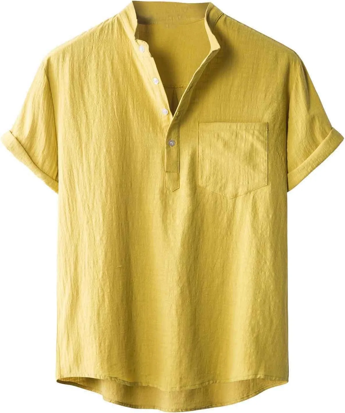 

Мужская рубашка Muscularfit с коротким рукавом, Casual, хлопок-лен