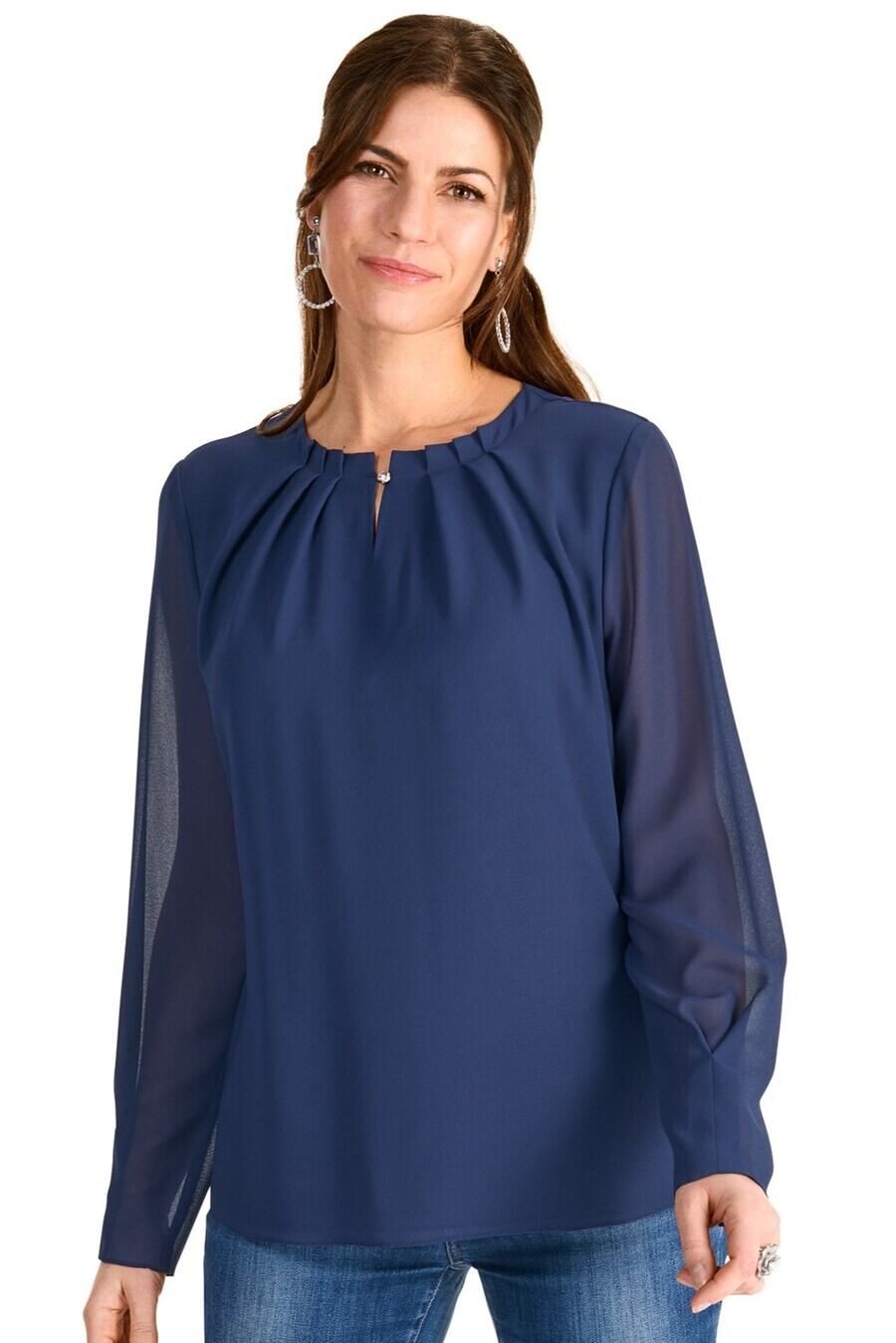 

Блузка HERMANN LANGE Collection Blouse, темно-синий