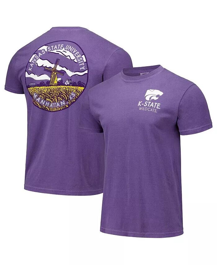 

Мужская и женская фиолетовая футболка Kansas State Wildcats Scenic Comfort Colors Image One, фиолетовый