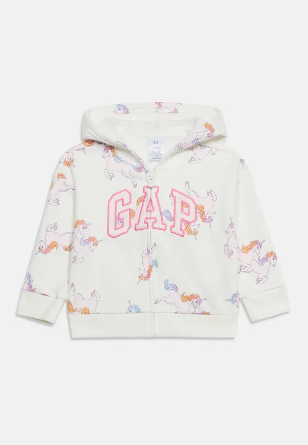 Толстовка на молнии Gap, модель Logo zip up sweatshirt, цвет новый офф-вайт — фото 3