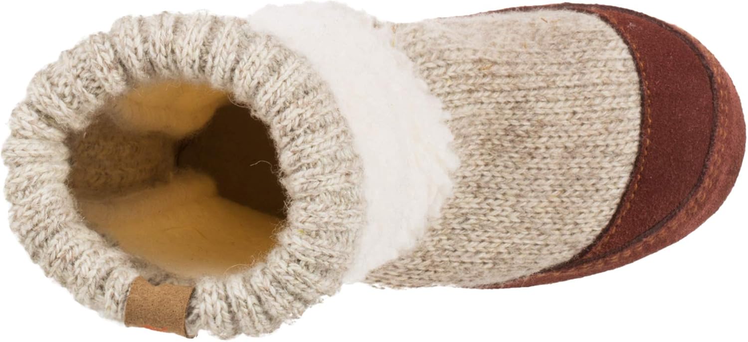 Унисекс-тапочки Acorn Cozy Slouch с подошвой для использования в помещении и на улице, Buff Popcorn — фото 3