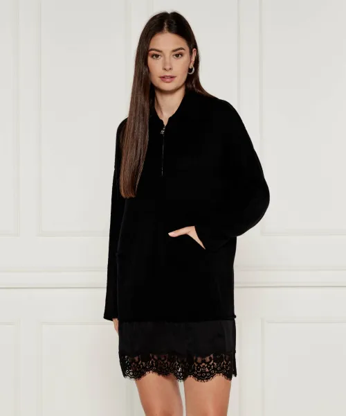 

Черное шерстяное платье Pinko, черный