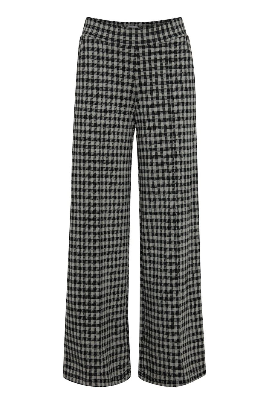 

Широкие брюки со складками ICHI KATE, серый/черный