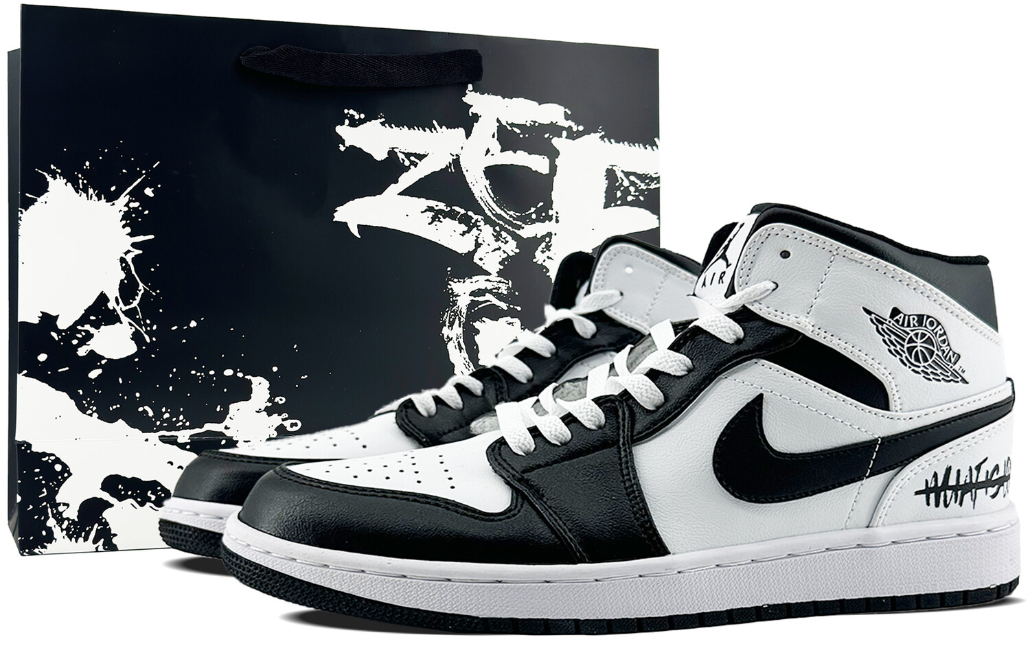 

Баскетбольные кроссовки Air 1 Vintage Men High-Top Black/White Jordan, Белый, Баскетбольные кроссовки Air 1 Vintage Men High-Top Black/White Jordan
