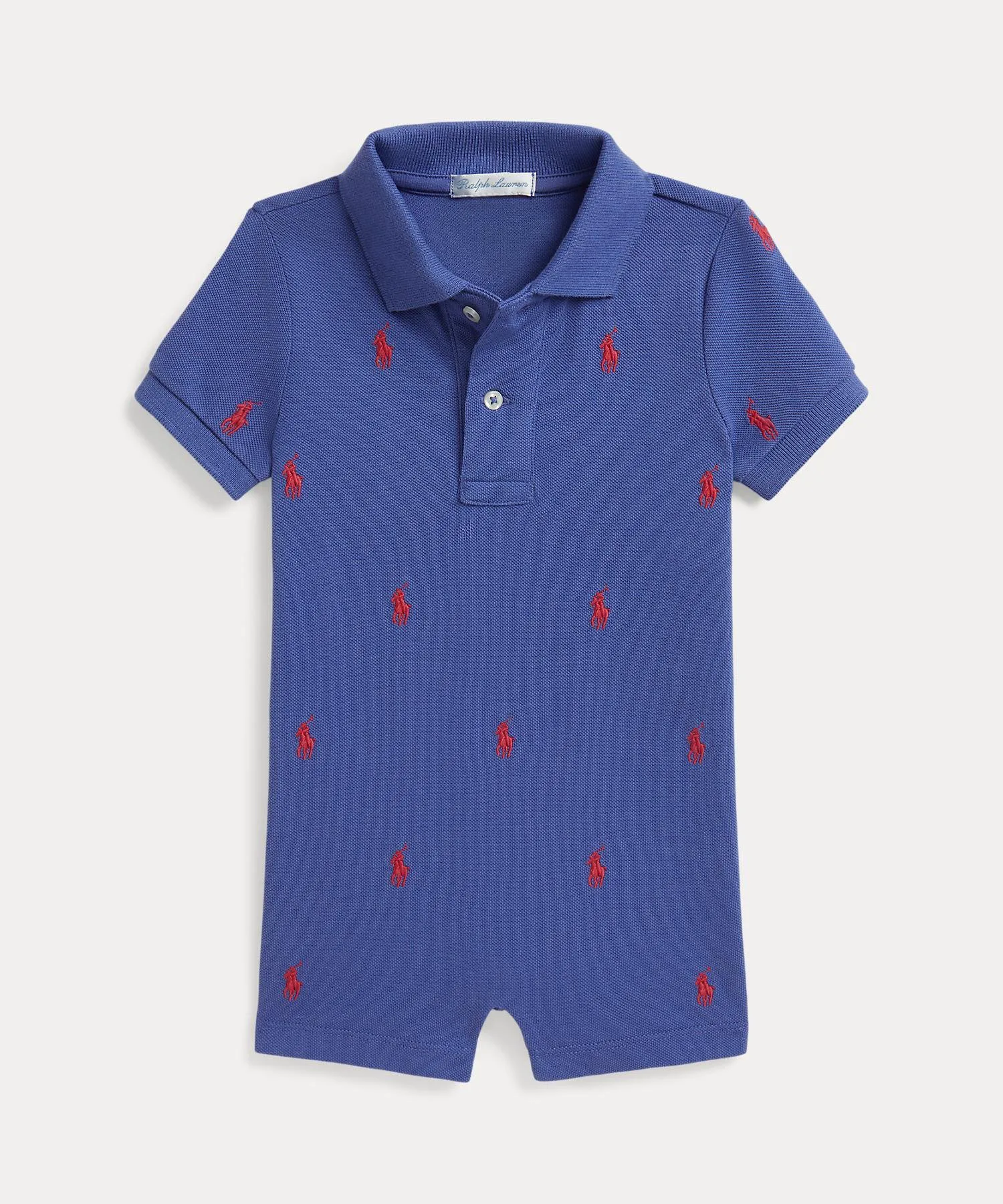 Детский поло пони хлопковый сетчатый комбинезон-поло Polo Ralph Lauren, 999 Multicolor