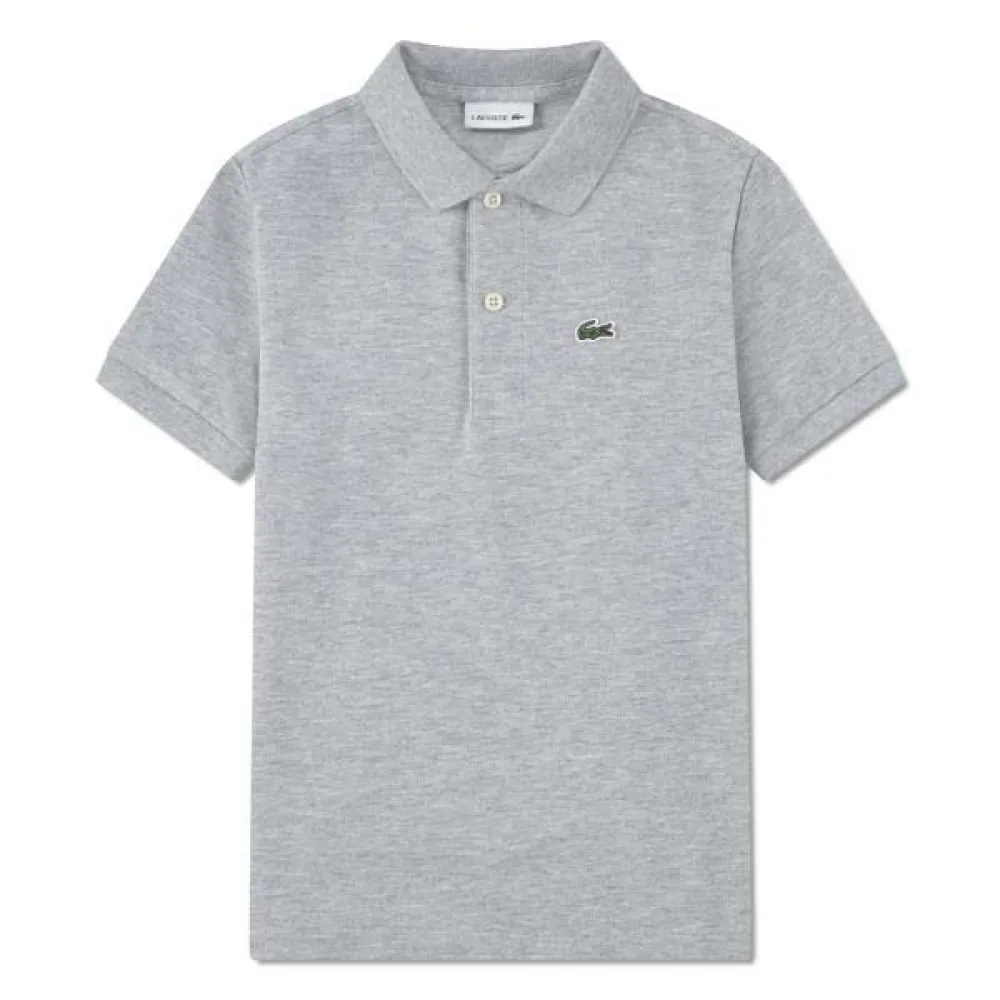 Детская рубашка-поло Lacoste 847354 с коротким рукавом Lacoste kids, серый