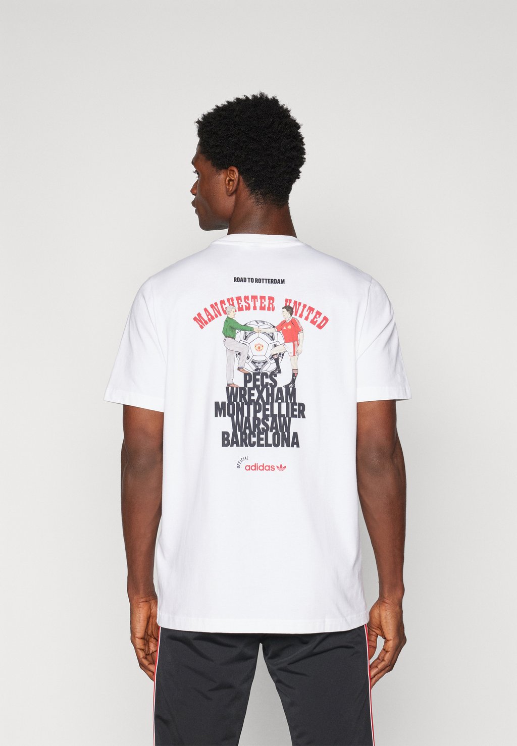 

Футболка с принтом MANCHESTER UNITED TEE - Club wear Adidas Originals, белый