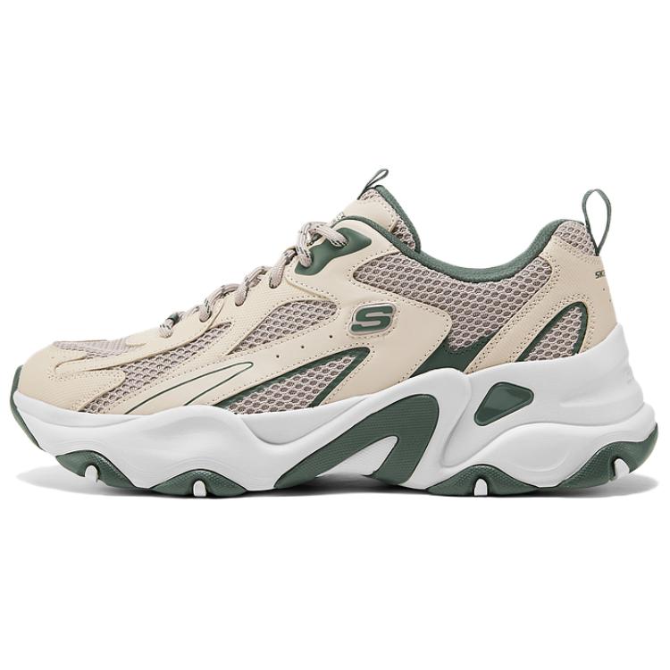 

Skechers D'LITES 5.0 износостойкие дышащие низкие повседневные туфли мужские бежевые, белые, зеленые