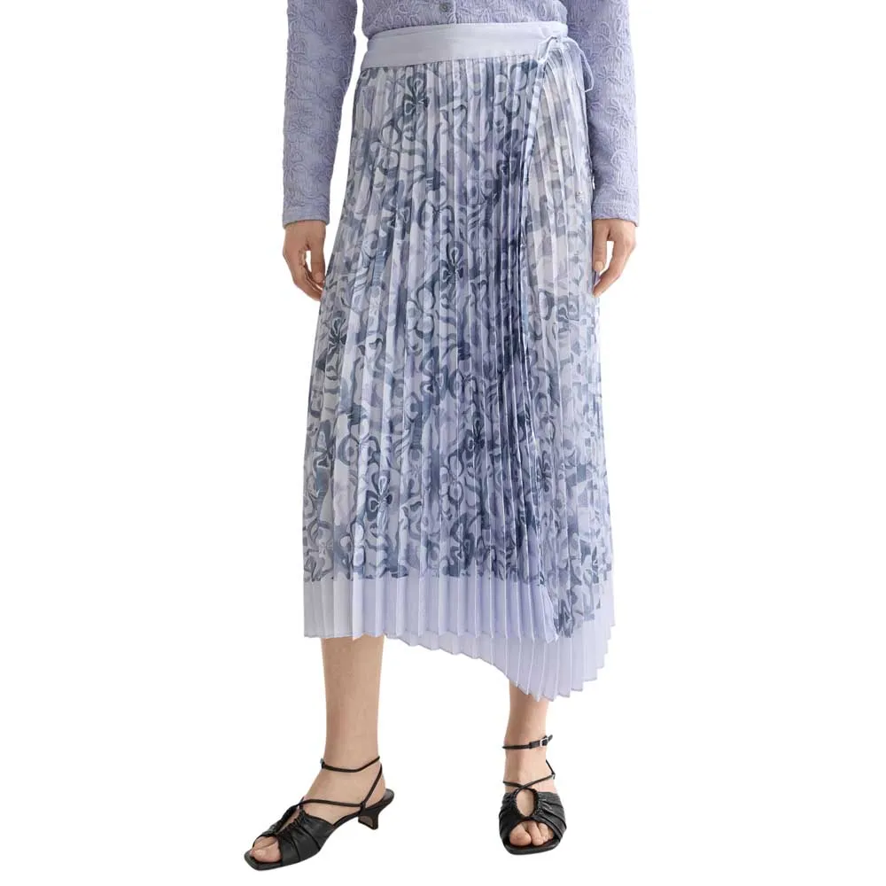 

Юбка Scotch & Soda Asymmetrical Pleated Wrap midi, синий