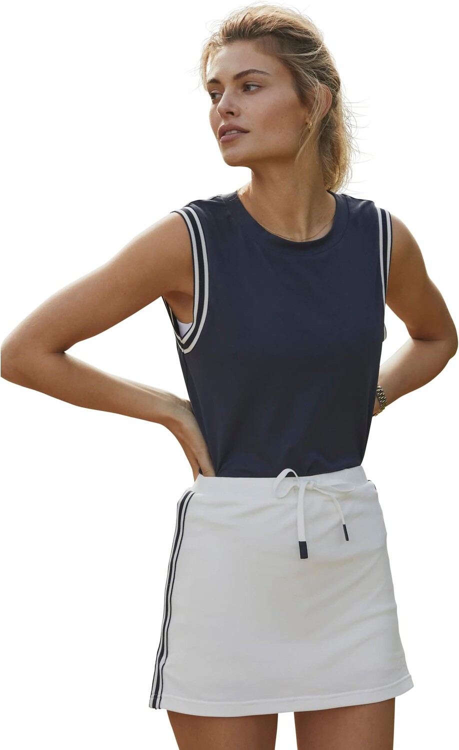 

Юбка Varley Patrick Mid-Rise Skort 14, белый
