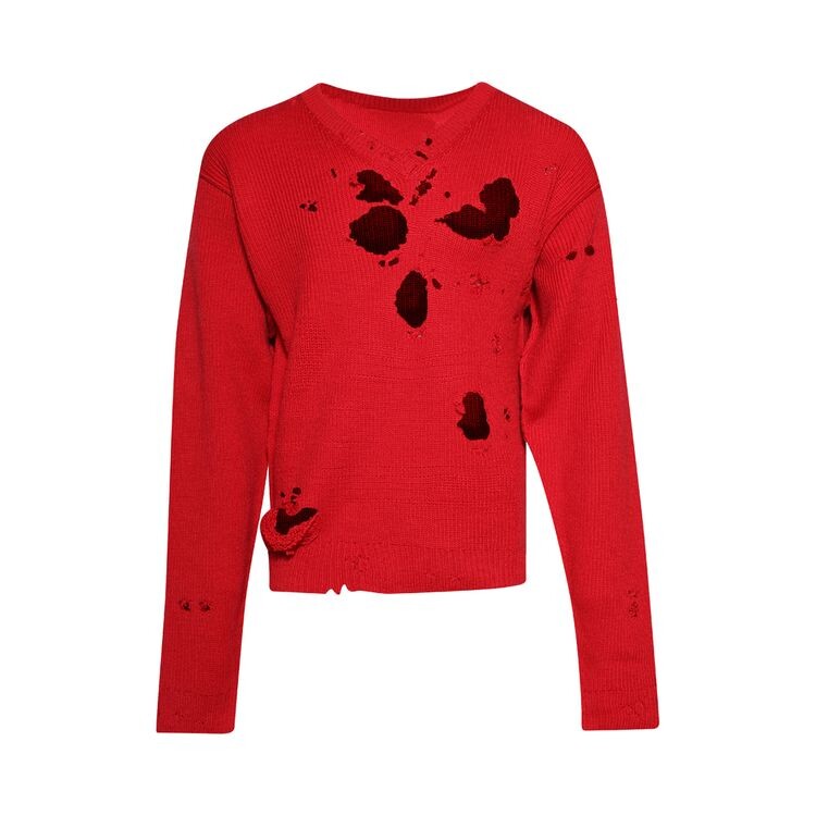 

Свитер Vetements Destroyed Sweater Red, красный