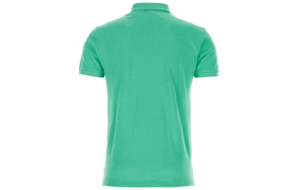Polo Ralph Lauren Мужская поло светло-зеленого цвета — фото 4
