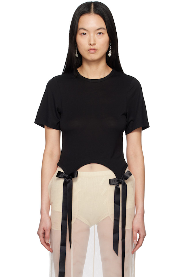 

Футболка с бантом Simone Rocha, цвет ivory
