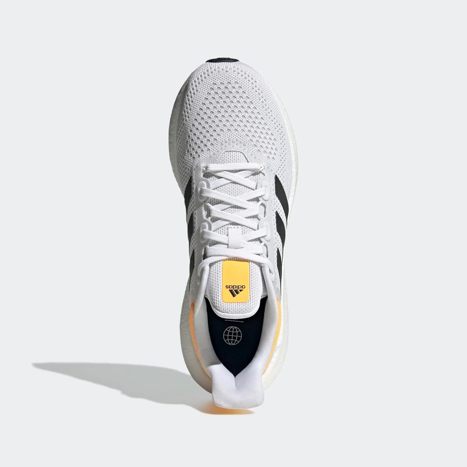 Кроссовки Adidas Pureboost Jet унисекс, белый/черный/оранжевый — фото 3