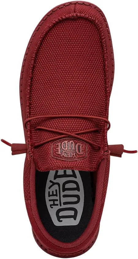 

Мужские слипоны Hey Dude Wally Funk Mono | Мужская обувь | Мужские мокасины без шнурков | Удобные и легкие HEYDUDE, красный