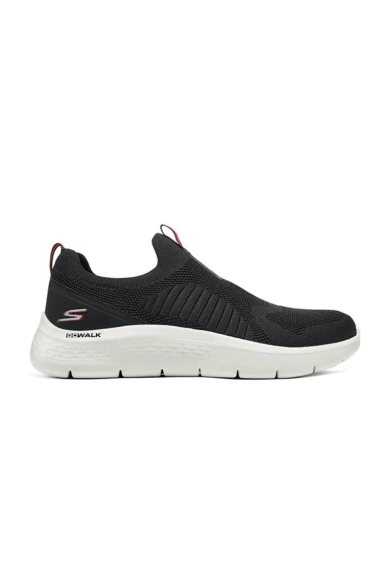 Кроссовки мужские, гибкая подошва, Skechers GO WALK FLEX, белый/черный