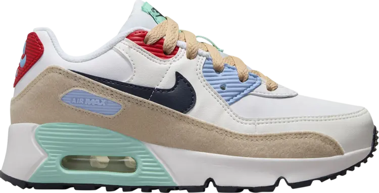 

Кроссовки Air Max 90 Leather SE PS 'Patches', белый