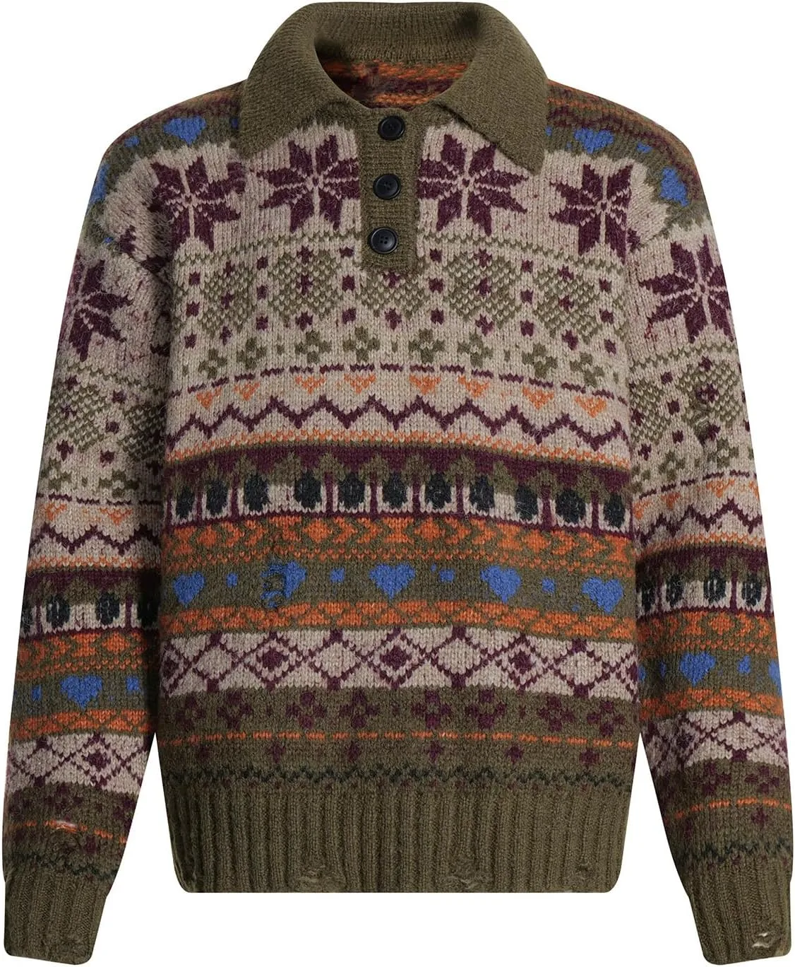 

Свитер мужской Bakyarder в стиле ретро с узором Fair Isle