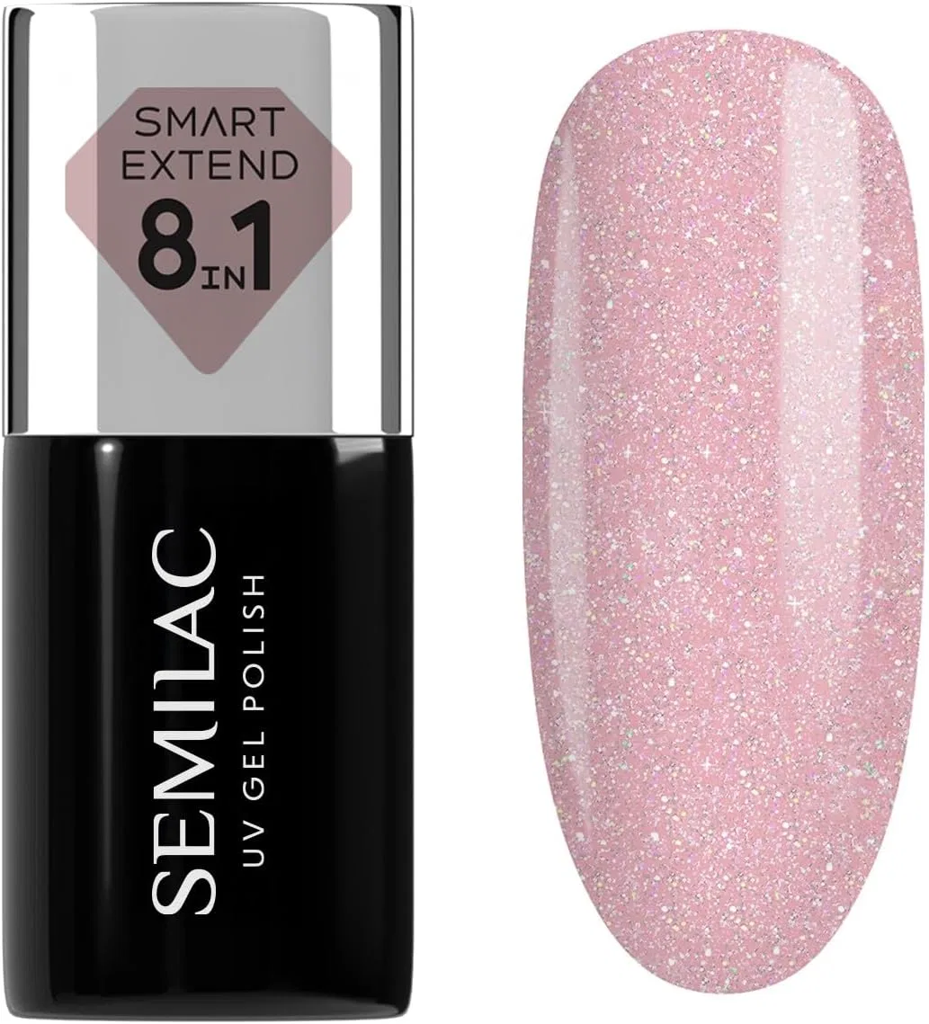 Гель-лак «Smart Extend 805 Glitter Dirty Nude Rose» от Semilac Semilac