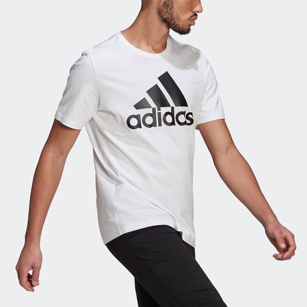 Футболка с большим логотипом, футболка с коротким рукавом для мужчин Adidas, белый — фото 4