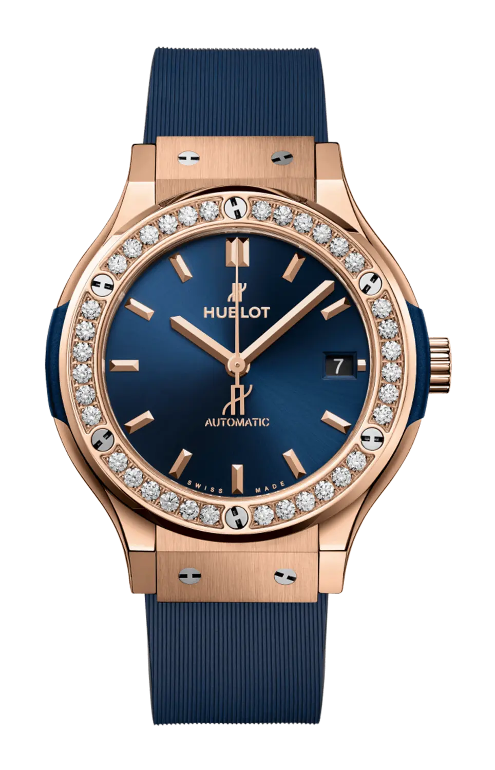 

Часы classic fusion king gold blue diamonds 38 мм Hublot